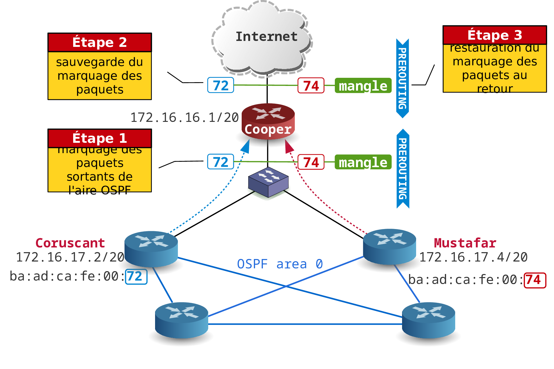 Interconnexion topologie globale et Internet